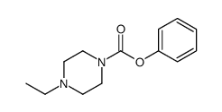 4-乙基-哌嗪-1-羧酸苯酯结构式