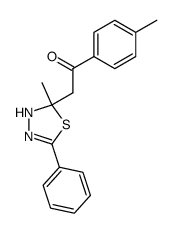 2-(2-Methyl-5-phenyl-2,3-dihydro-[1,3,4]thiadiazol-2-yl)-1-p-tolyl-ethanone结构式