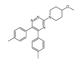 3-(4-methoxypiperidin-1-yl)-5,6-bis(4-methylphenyl)-1,2,4-triazine结构式
