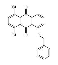 1,4-dichloro-5-(phenylmethoxy)-9,10-anthracenedione Structure