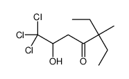 1,1,1-trichloro-5-ethyl-2-hydroxy-5-methylheptan-4-one结构式