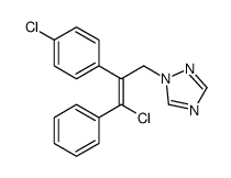 1-[3-chloro-2-(4-chlorophenyl)-3-phenylprop-2-enyl]-1,2,4-triazole结构式
