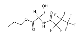 D-serine O-n-propyl-N-heptafluorobutyryl ester结构式