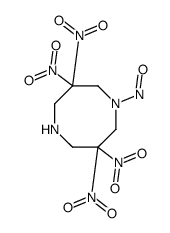 3,3,7,7-tetranitro-1-nitroso-1,5-diazocane结构式