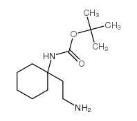Carbamic acid, N-[1-(2-aminoethyl)cyclohexyl]-, 1,1-dimethylethyl ester Structure