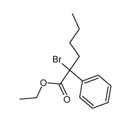 ethyl α-bromo-α-phenylhexanoate Structure