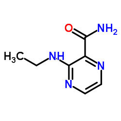 3-(Ethylamino)-2-pyrazinecarboxamide结构式
