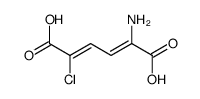 2-amino-5-chlorohexa-2,4-dienedioic acid Structure