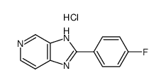 2-(4-Fluoro-phenyl)-3H-imidazo[4,5-c]pyridine; hydrochloride结构式