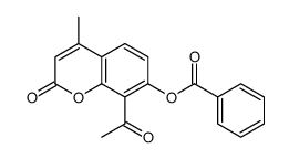 (8-acetyl-4-methyl-2-oxochromen-7-yl) benzoate结构式