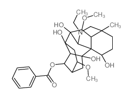 Aconitane-1,7,8,10,14-pentol,20-ethyl-6,16- dimethoxy-4-methyl-,14-benzoate,(1R,6â,- 14R,16â)-结构式