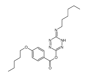 [6-(hexylamino)-1,2,4,5-tetrazin-3-yl] 4-pentoxybenzoate结构式