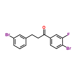 1-(4-Bromo-3-fluorophenyl)-3-(3-bromophenyl)-1-propanone Structure