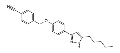 4-[[4-(5-pentyl-1H-pyrazol-3-yl)phenoxy]methyl]benzonitrile Structure