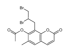 6-methyl-7-acetoxy-8-(2',3'-dibromopropyl)coumarin Structure