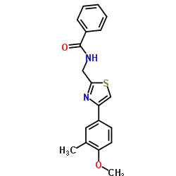 N-{[4-(4-Methoxy-3-methylphenyl)-1,3-thiazol-2-yl]methyl}benzamide结构式