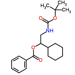 1-Cyclohexyl-2-({[(2-methyl-2-propanyl)oxy]carbonyl}amino)ethyl benzoate Structure