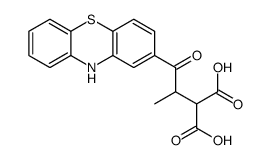 2-[1-oxo-1-(10H-phenothiazin-2-yl)propan-2-yl]propanedioic acid结构式