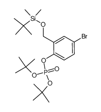 phosphoric acid 4-bromo-2-(tert-butyl-dimethyl-silanyloxymethyl)-phenyl ester di-tert-butyl ester Structure