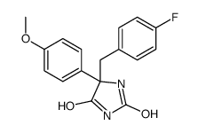 5-[(4-fluorophenyl)methyl]-5-(4-methoxyphenyl)imidazolidine-2,4-dione结构式