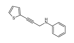 N-(3-thiophen-2-ylprop-2-ynyl)aniline结构式