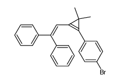 (2-(2-(4-bromophenyl)-3,3-dimethylcycloprop-1-enyl)ethene-1,1-diyl)dibenzene Structure