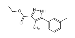 ethyl 4-amino-3-(3-methylphenyl)-1H-pyrazole-5-carboxylate结构式