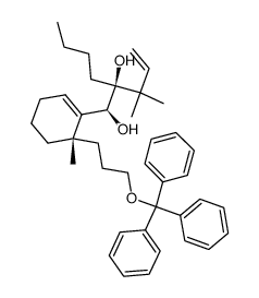 (1S,2S)-2-(1,1-dimethylallyl)-1-[(6S)-6-methyl-6-(3-trityloxypropyl)cyclohex-1-enyl]hexane-1,2-diol Structure