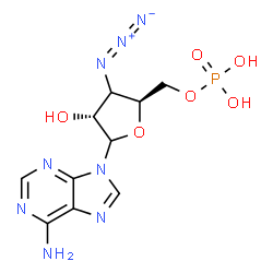 9-(3'-azido-3'-deoxyxylofuranosyl)adenine 5'-monophosphate结构式