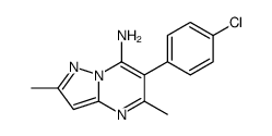 6-(4-chlorophenyl)-2,5-dimethylpyrazolo[1,5-a]pyrimidin-7-amine结构式