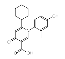 6-cyclohexyl-1-(4-hydroxy-2-methylphenyl)-4-oxopyridine-3-carboxylic acid结构式