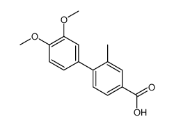 4-(3,4-dimethoxyphenyl)-3-methylbenzoic acid结构式