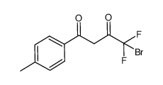 4-bromo-4,4-difluoro-1-(p-tolyl)butane-1,3-dione结构式