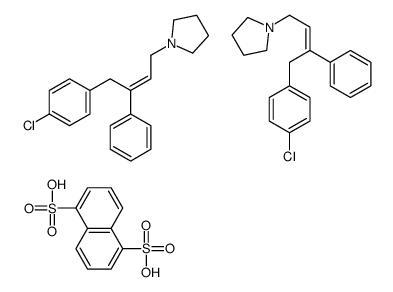 naphthalene-1,5-disulphonic acid, compound with 1-[4-(4-chlorophenyl)-3-phenylbut-2-enyl]pyrrolidine (1:2) structure