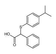 Benzeneacetic acid, α-[[4-(1-methylethyl)phenyl]thio] Structure