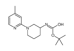 (4'-Methyl-3,4,5,6-tetrahydro-2H-[1,2']bipyridinyl-3-yl)-carbamic acid tert-butyl ester Structure