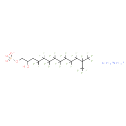 Diammonium 4,4,5,5,6,6,7,7,8,8,9,9,10,10,11,11,12,13,13,13-icosafluoro-2-hydroxy-12-(trifluoromethyl)tridecyl phosphate结构式