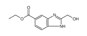 1H-Benzimidazole-6-carboxylic acid, 2-(hydroxymethyl)-, ethyl ester结构式