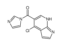 (4-Chloro-1H-pyrrolo[2,3-b]pyridin-5-yl)(1H-imidazol-1-yl)methano ne Structure