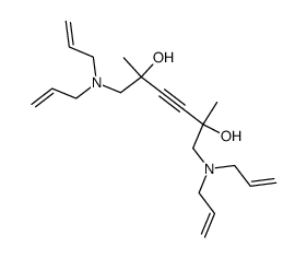 1,6-Bis-(diallylamino)-2,5-dimethyl-hexin-(3)-diol-(2,5)结构式