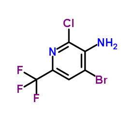 4-Bromo-2-chloro-6-(trifluoromethyl)pyridin-3-amine Structure