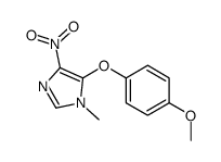 5-(4-methoxyphenoxy)-1-methyl-4-nitroimidazole结构式