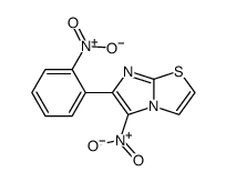 5-nitro-6-(nitrophenyl)imidazo(2,1-b)thiazole Structure
