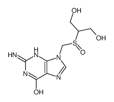 2-amino-9-(1,3-dihydroxypropan-2-ylsulfinylmethyl)-3H-purin-6-one Structure
