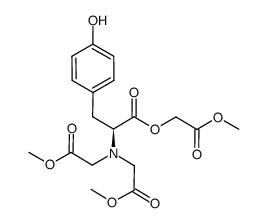 (methoxycarbonyl)methyl 2-(bis(methoxycarbonylmethyl)-L-amino)-3-(4-hydroxyphenyl)propionate结构式