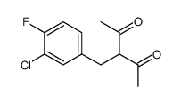 3-(3-chloro-4-fluorobenzyl)pentane-2,4-dione结构式