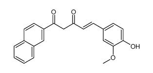 (E)-5-(4-hydroxy-3-methoxyphenyl)-1-(naphthalene-2-yl)-pent-4-ene-1,3-dione结构式