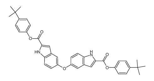 2,2'-Di(p-tert-butylphenoxycarbonyl)bis(5-indolyl) oxide Structure