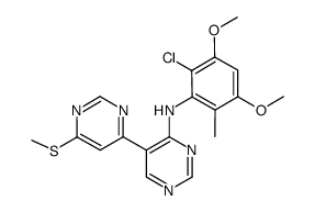 (2-chloro-3,5-dimethoxy-6-methylphenyl)(6-methylsulfanyl[4,5']bipyrimidinyl-4'-yl)amine Structure