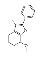 3-iodo-7-methoxy-2-phenyl-4,5,6,7-tetrahydrobenzofuran Structure